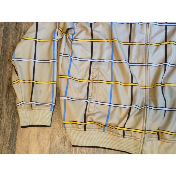 ENYCE 3XL Bronze Plaid Track Jacket Men's Full Zip Retro Hip Hop Style Macau - Picture 5 of 13